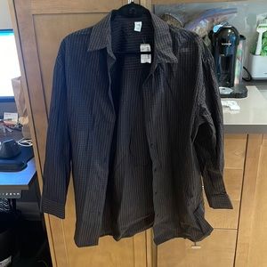 NWOT Brown and black button down. Oversized. Size M.